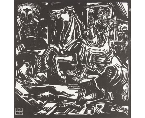ROBERT PHILIPPI* ( Graz 1877 - 1959 Wien )Hl. RupertusHolzschnitt/Papier 49,6 x 49,6 cmmonogrammiert im Druck RPH verso Nachl