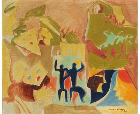 MARÍA BARTA* ( Budapest 1897 - 1969 Budapest )Tanz, 1932Öl/Karton 50,3 x 59,5 cmsigniert Barta María, datiert 1932SCHÄTZPREIS
