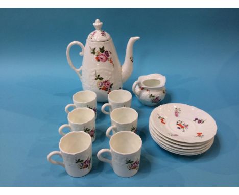 A Coalport 'Caughley Sprays' coffee set
