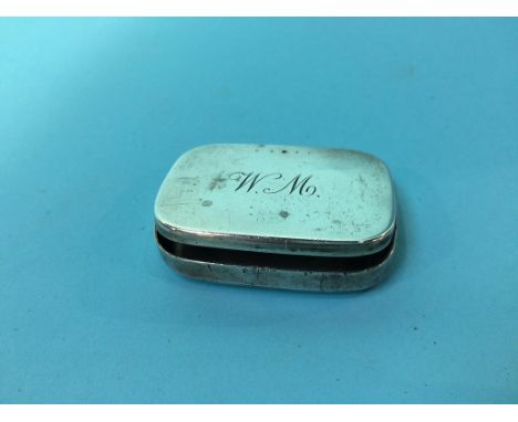 A silver snuff box