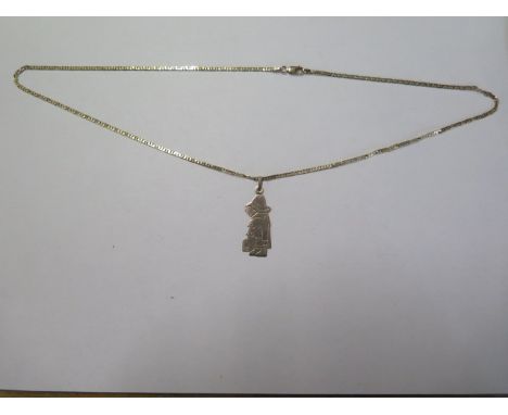 A 9ct yellow gold Paddington Bear pendant on a 9ct 56cm chain - approx weight 8.8 grams 