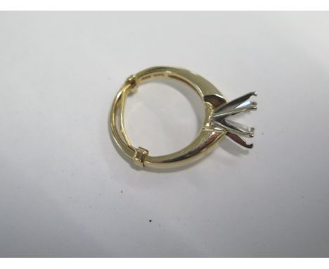 A 14ct yellow gold ring shank size K with spacer - approx weight 5.6 grams 