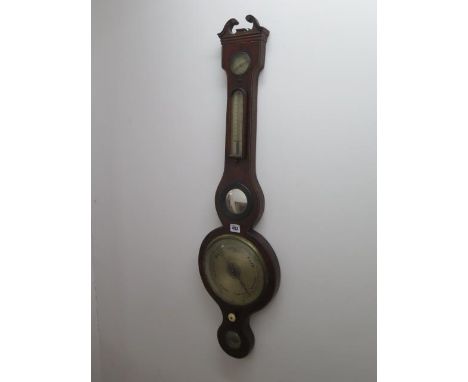A 19th century barometer the level signed Johnson Harrow - Height 97cm 