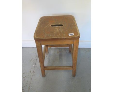 A light oak stool - Height 52cm 