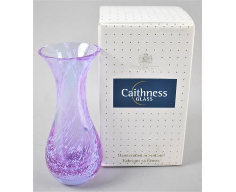 A Caithness Glass Vase in Original Cardboard Box 