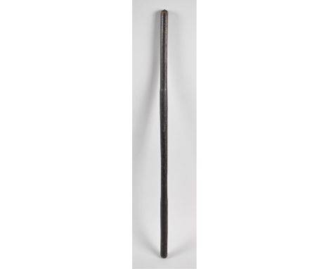 A Vintage Leather Covered Swagger Stick, 61cm Long 