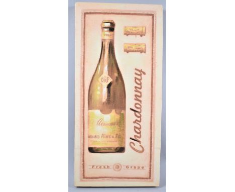A Framed Chardonnay Print on Canvas, 49x23cm 