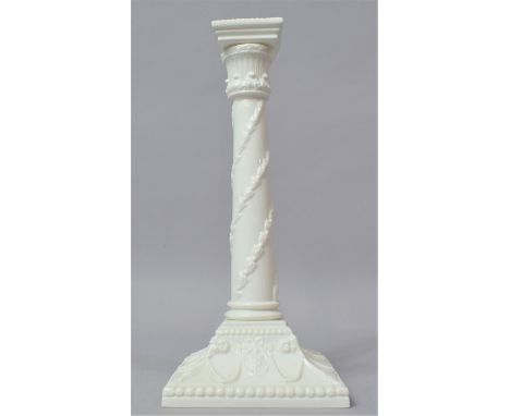 A Royal Worcester Creamware Candlestick, Shape No.1050, 27cm high 