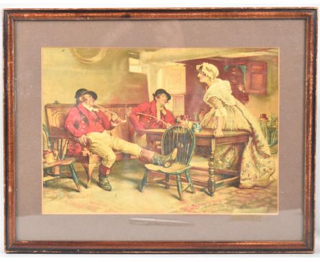 A Framed Edgar Bundy Tavern Print, 26x19cm 