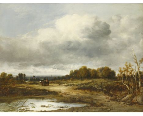 R... H... Wood (fl.1865-1876)OVER THE COMMONSigned, oil on canvas71 x 92cm