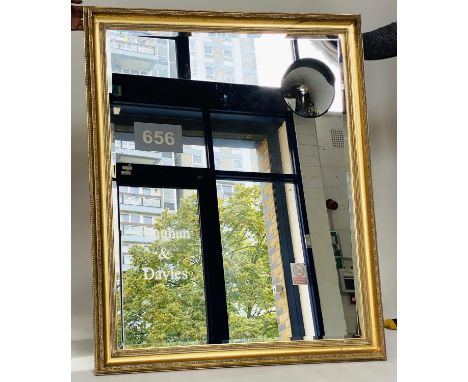 WALL MIRROR, Italian style rectangular with bevelled mirror and gilded frame, 106cm W x 130cm H. 