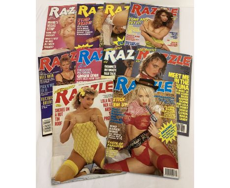 10 assorted vintage issues of Razzle, adult erotic magazine. From volumes 4 - 9. 