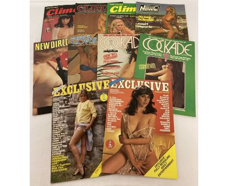 10 assorted vintage adult erotic magazines, all in very good condition. To include: National News, Climax, Exclusive, Cockade