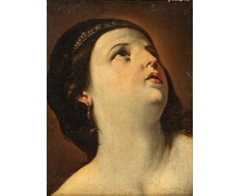 GUIDO RENI (Bologna, 1575 - 1642), ATTRIBUTED TOFemal headOil on canvas, cm. 39x30,5. FramedPainting is accompanied by an exp