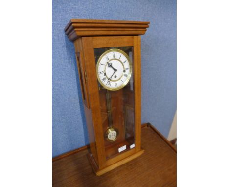 A D.A. Webster, Willington mahogany Vienna style wall clock 