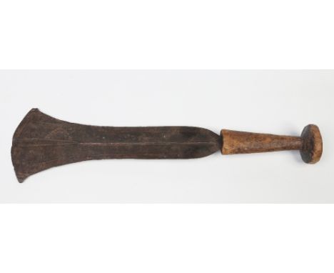 An early African steel double edge machete.