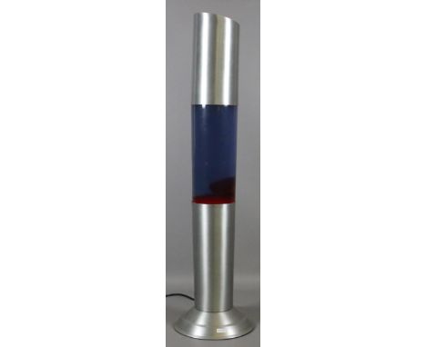 A large aluminium style lava lamp.