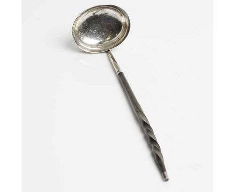 LATE 18TH/EARLY 19TH CENTURY SCOTTISH PROVINCIAL SILVER PUNCH LADLE
maker Robert Keay I, Perth, active circa 1791-1825, silve