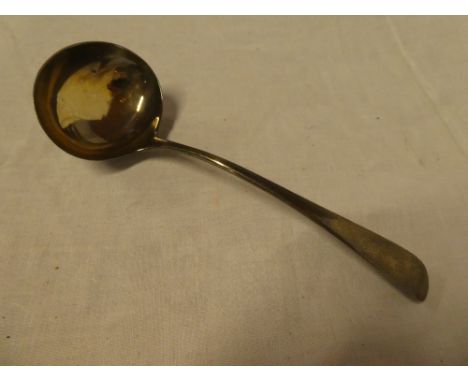 A George III silver sauce ladle by Peter, Anne and William Bateman, London marks 1802