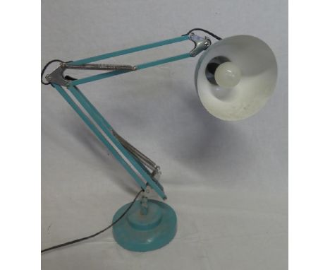 A 1970's blue painted anglepoise lamp