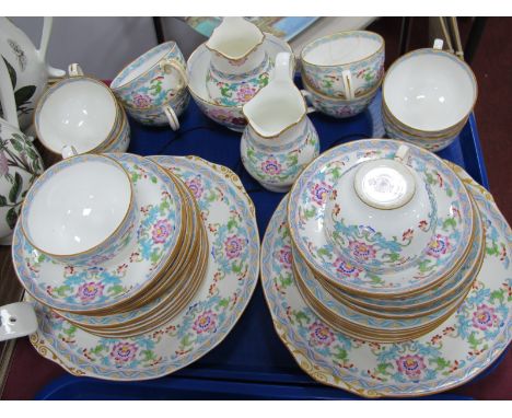 Minton Early XX Century Floral Tea Service, of thirty-eight pieces.
