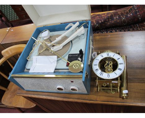 A Hermle Wall Clock, Garrard record player.