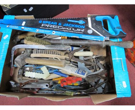 Pliers, hammer, mallet, screwdrivers, etc:- One Box