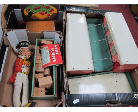 A 1940 Boxed 'Multi-Builder' Constructional Toy of a Steam Engine by Nicol Toys; a Sunny Jim Force Flakes advertising doll, a