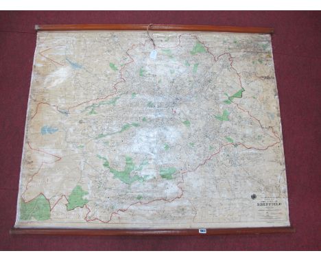 Geographica 'Plan of The City of Sheffield. scale four inches to one mile.