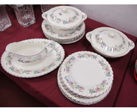 J &amp; G Meakin 'Classic White' Dinner Service, dinner plates, tureens etc (twenty-two pieces).