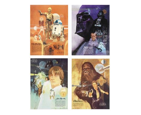 Star Wars: A Set Of Four Coca Cola® Promotional Posters, 1977, the full series of four posters, with Darth Vader, Luke Skywal