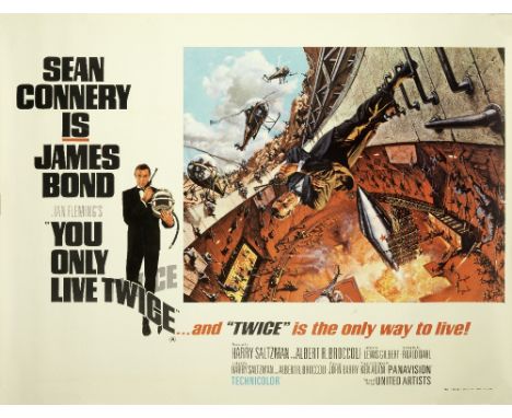 You Only Live Twice Eon Productions, 1967, British Quad Poster, Style 'A' (Volcano), artwork by Frank McCarthy, rolled,  31in