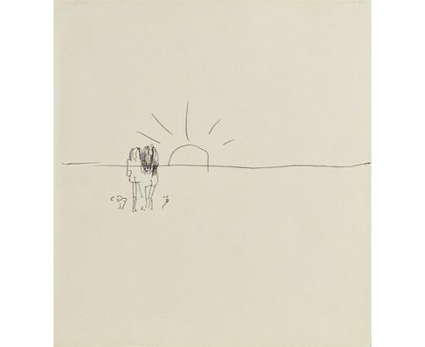 John Lennon: A Rare Sequence Of Six Line Drawings By John Lennon, circa, 1970, each sketch in black ink, depicting the sun ri