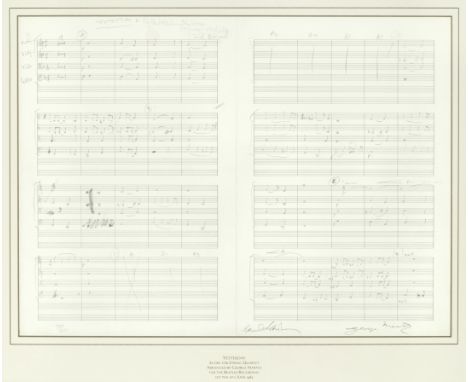 The Beatles/Paul McCartney: A Limited Edition Lithograph of the Music Score For 'Yesterday', signed by Paul McCartney and Geo