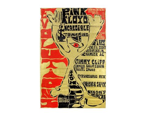 Pink Floyd: An Important and Rare 'Evolutions' Southampton University Concert Poster, Friday 26th January 1968, printed on me