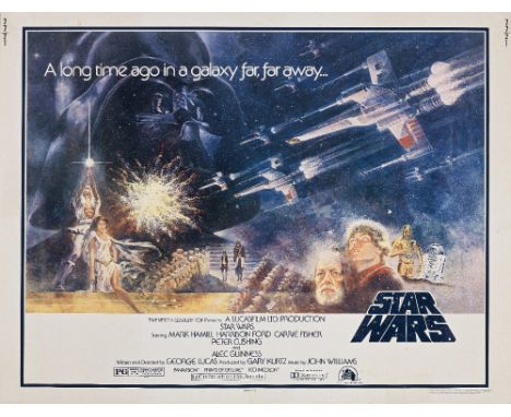 Star Wars Lucasfilm/Twentieth Century Fox, 1977, US half-sheet poster for the theatrical release, style 'A', artwork by Tom J