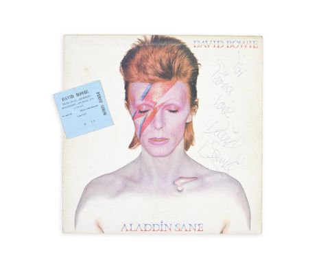 David Bowie: An Autographed Copy Of The Album Aladdin Sane, 1973, first pressing, RCA RS1001, the front cover signed and insc