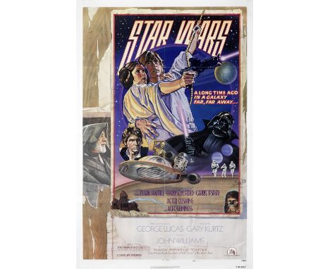 Star Wars Lucasfilm/Twentieth Century Fox, 1977, US one-sheet poster for the 1978 Summer theatrical re-release, style 'D' ('C