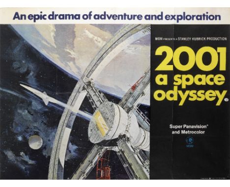 2001: A Space Odyssey MGM, 1968, British quad poster, style 'A', artwork by Robert McCall,  30in x 40in (76cm x 102cm) For fu