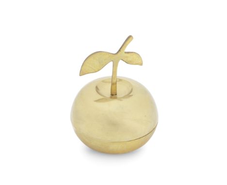The Beatles: A Promotional Brass Apple Trinket Dish, 1971, in two parts, made for guests of the Apple Studios opening at 3 Sa