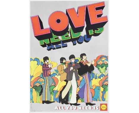 The Beatles: A Promotional Poster for Shell Oil, 1969, printed on paper, by King Features Syndicate / Opera Mundi - Subafilms
