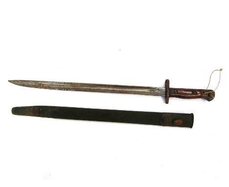 A British 1907 bayonet by Wilkinson with wartime date stamp (unclear), with Mk. II scabbard