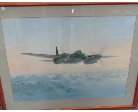 A Coulson print of a Mosquito in flight, framed and glazed