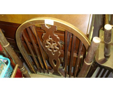 Set of four vintage wheelback dining chairs