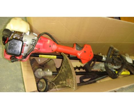 Trojan 2 stroke petrol multi tool brush cutter, strimmer, long reach hedge cutter & pole chain saw