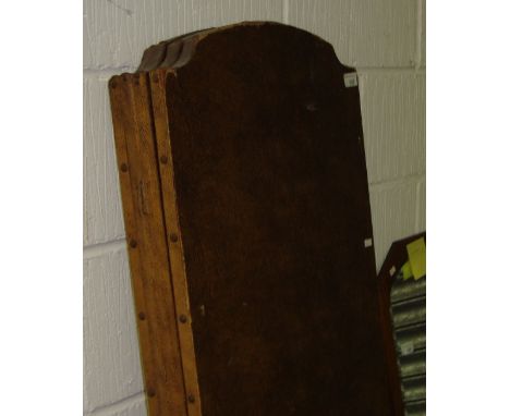 Vintage four fold leather screen