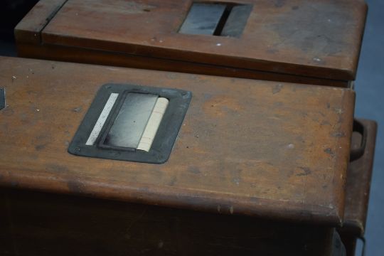 A Selection Of Antique Wooden Cash Registers Including One By O