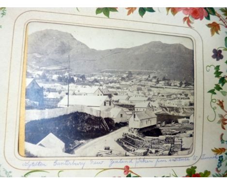A late Victorian carte de visite album containing 90+ carte de visites and approx 12 cabinet photographs mainly family portra