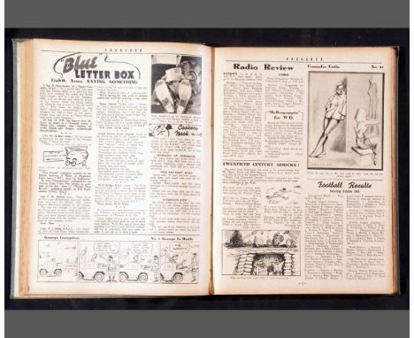 CRUSADER - 8TH ARMY WEEKLY, August 17th 1942 to June 21st 1943, 45 issues, vol 2 No 16 to vol 4 No 60, bnd as one vol, old cl