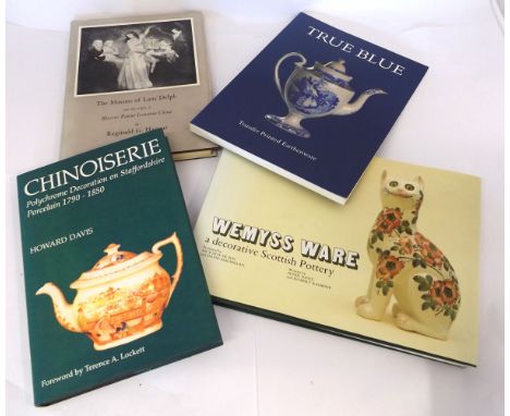 H DAVIS: CHINOISERIE - POLYCHROME DECORATION ON STAFFORDSHIRE PORCELAIN 1790-1850, 1991, orig cl gt d/w + R G HAGGAR: THE MAS